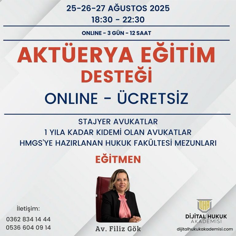 Aktüerya Eğitim Desteği [Online] eğitim afişi
